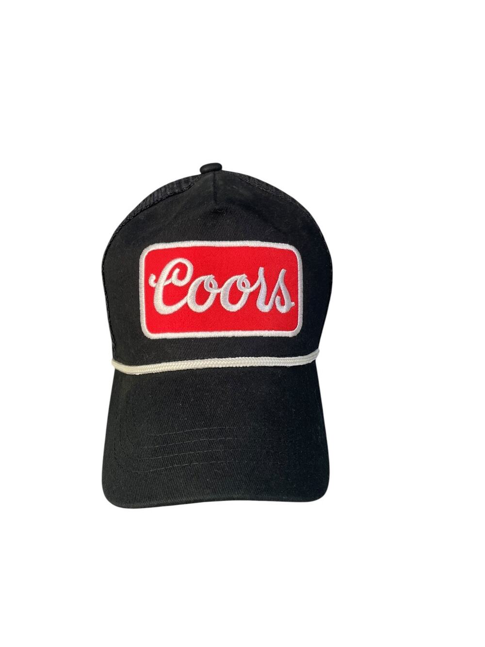 Coors Black/Red SnapBack Mesh Hat With White Rope Detail